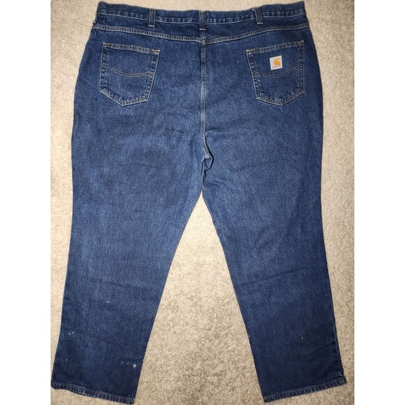 Carhartt Relaxed Fit Denim Work Jeans Men’s 46x30 Blue Heavy Duty RN 51374 - Picture 6 of 8